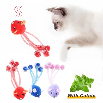 חדש מחמד צעצועי קטיפה ארוך זנב עכבר צעצוע לחתולים חמודים טוחנת חתול אינטראקטיבי צעצועים מצחיק חיית המחמד מוצרים עם חתולים חתול לועס צעצוע